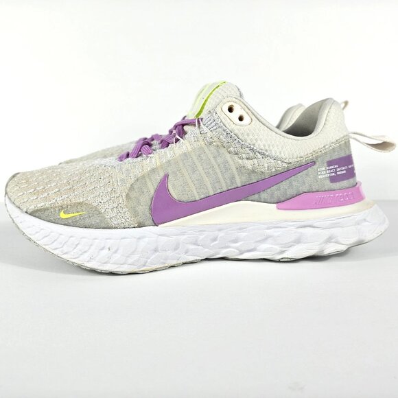 Nike React Infinity Run Flyknit 3 Womens 6.5 White Pink Running Shoes DZ3016-100 - Picture 12 of 16
